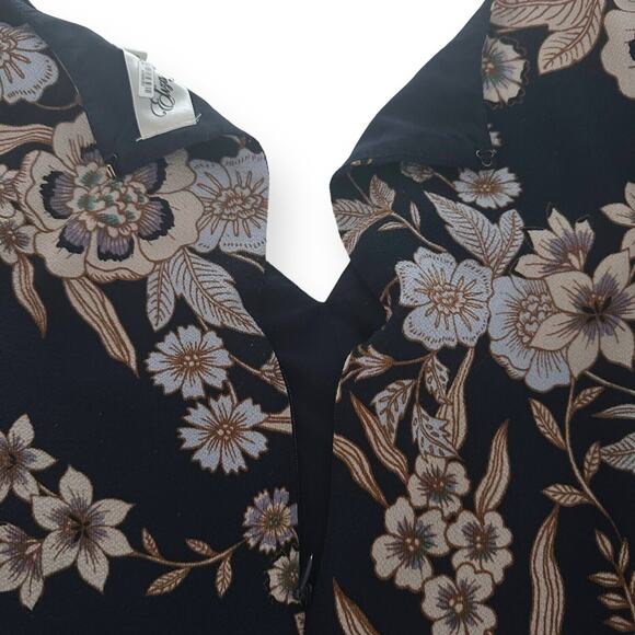 ELIZA J Botanical Floral Shift Maxi Dress V-Neck Cocktail Blue White Padded 22W - Picture 9 of 13